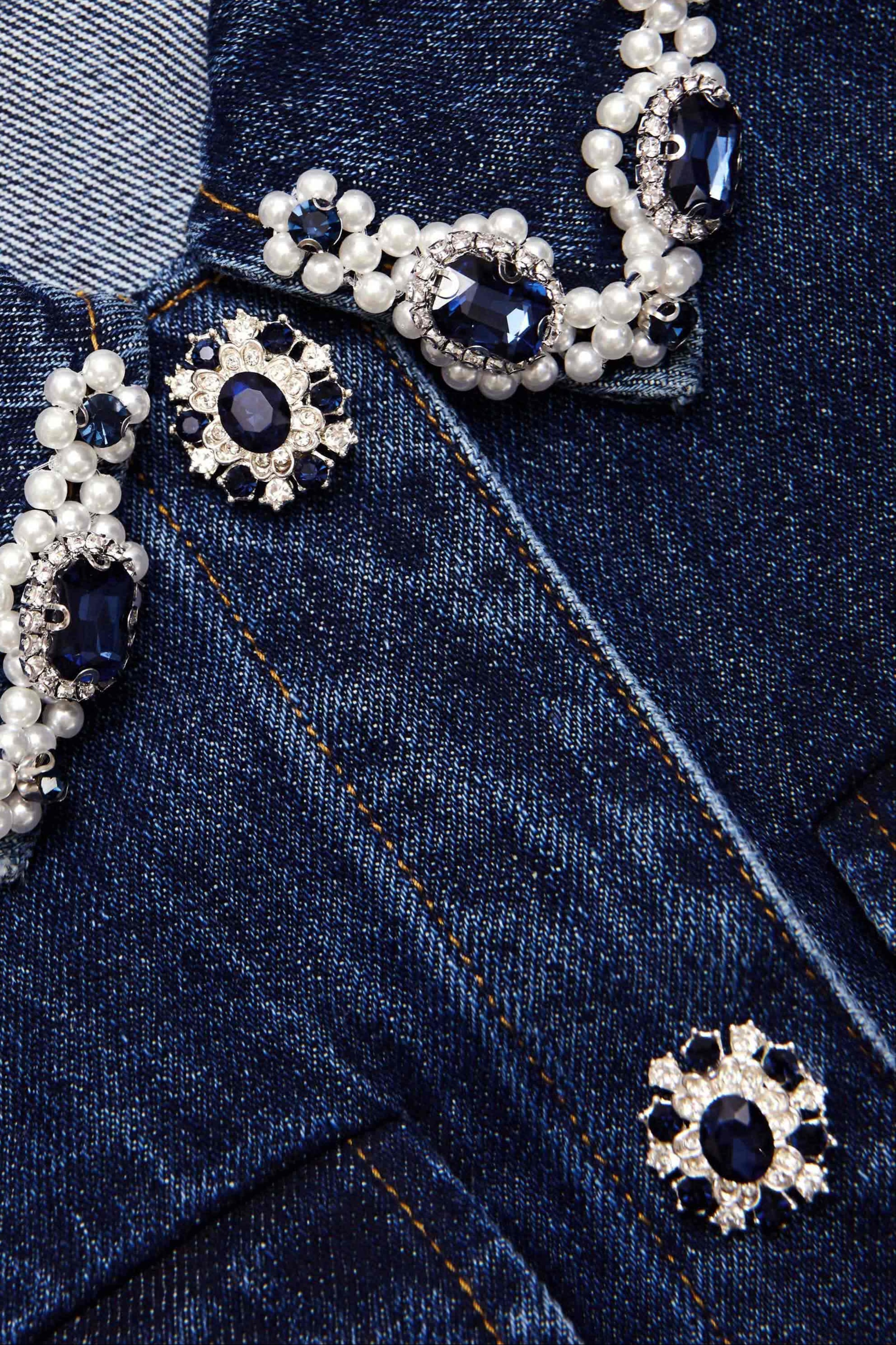 Blue Denim Sleeveless Mini Dress