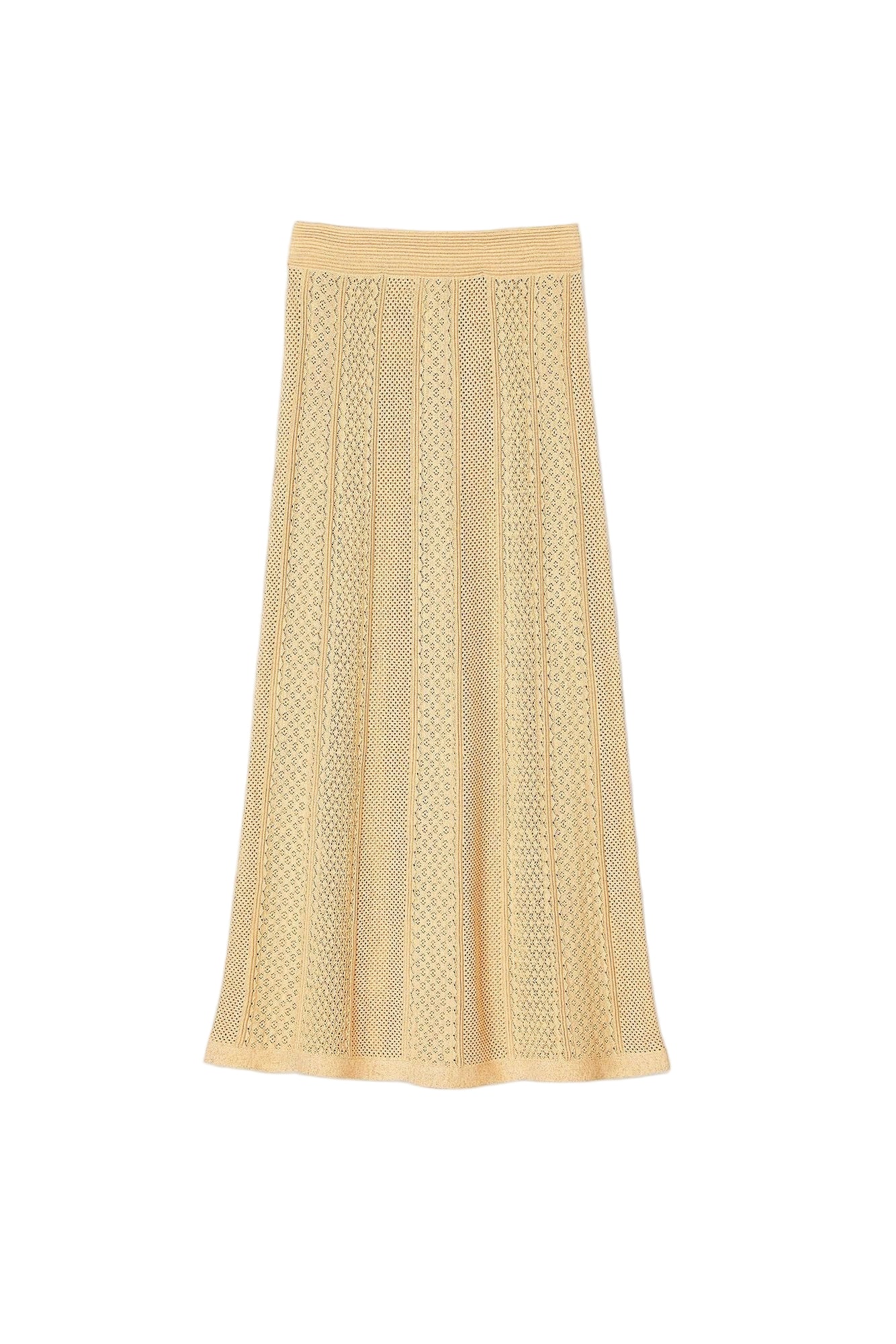 Knit Top Maxi Skirt in Yellow