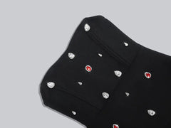 Sequin Black Bandage Mini Dress with Diamond Embellishments