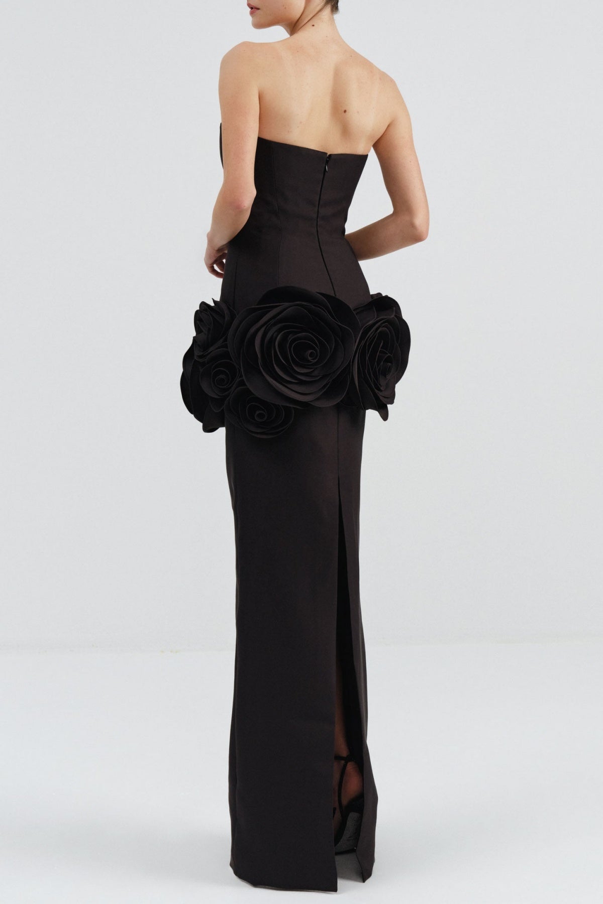 Floral Maxi Bandage Dress - Black