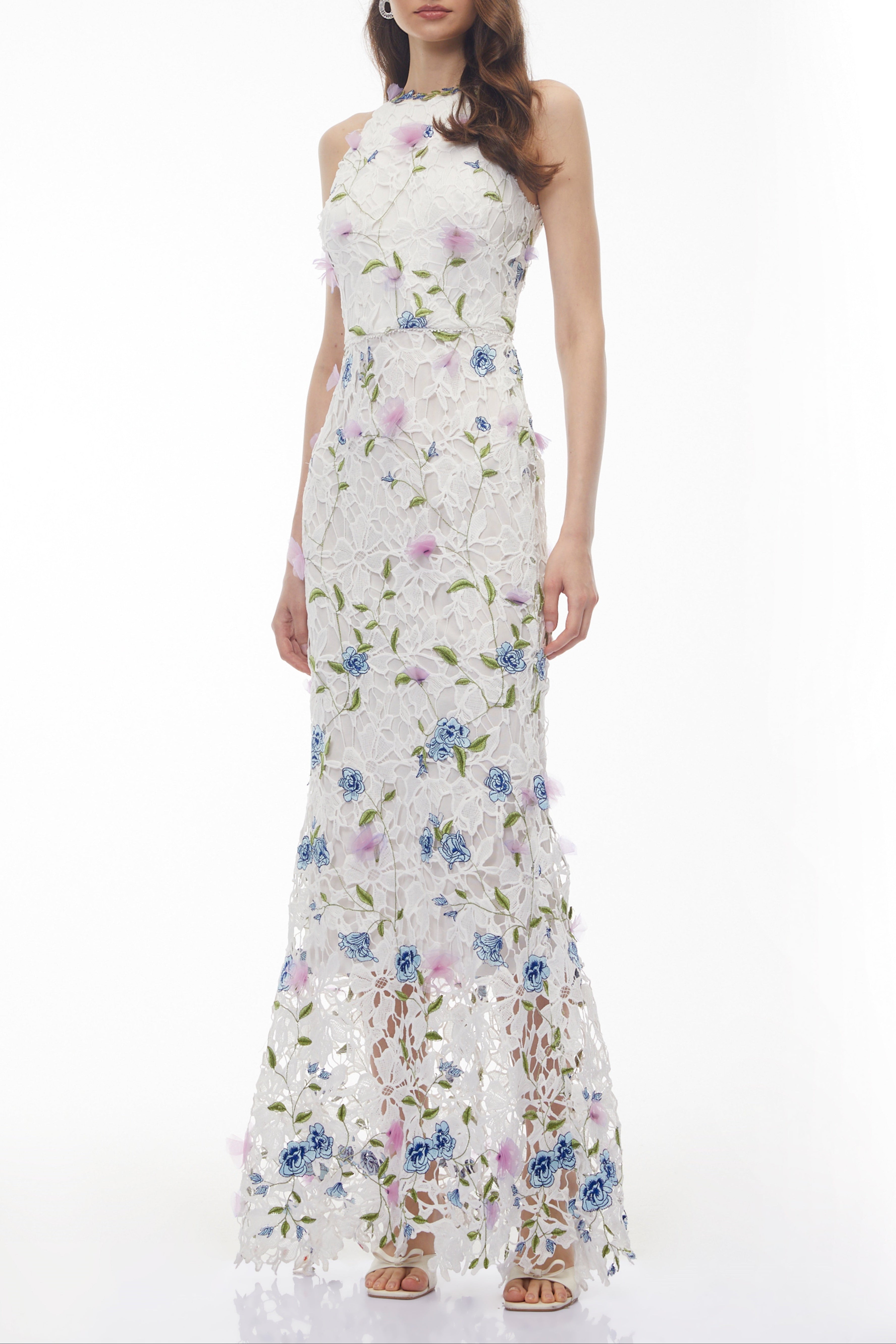White Floral Maxi Dress
