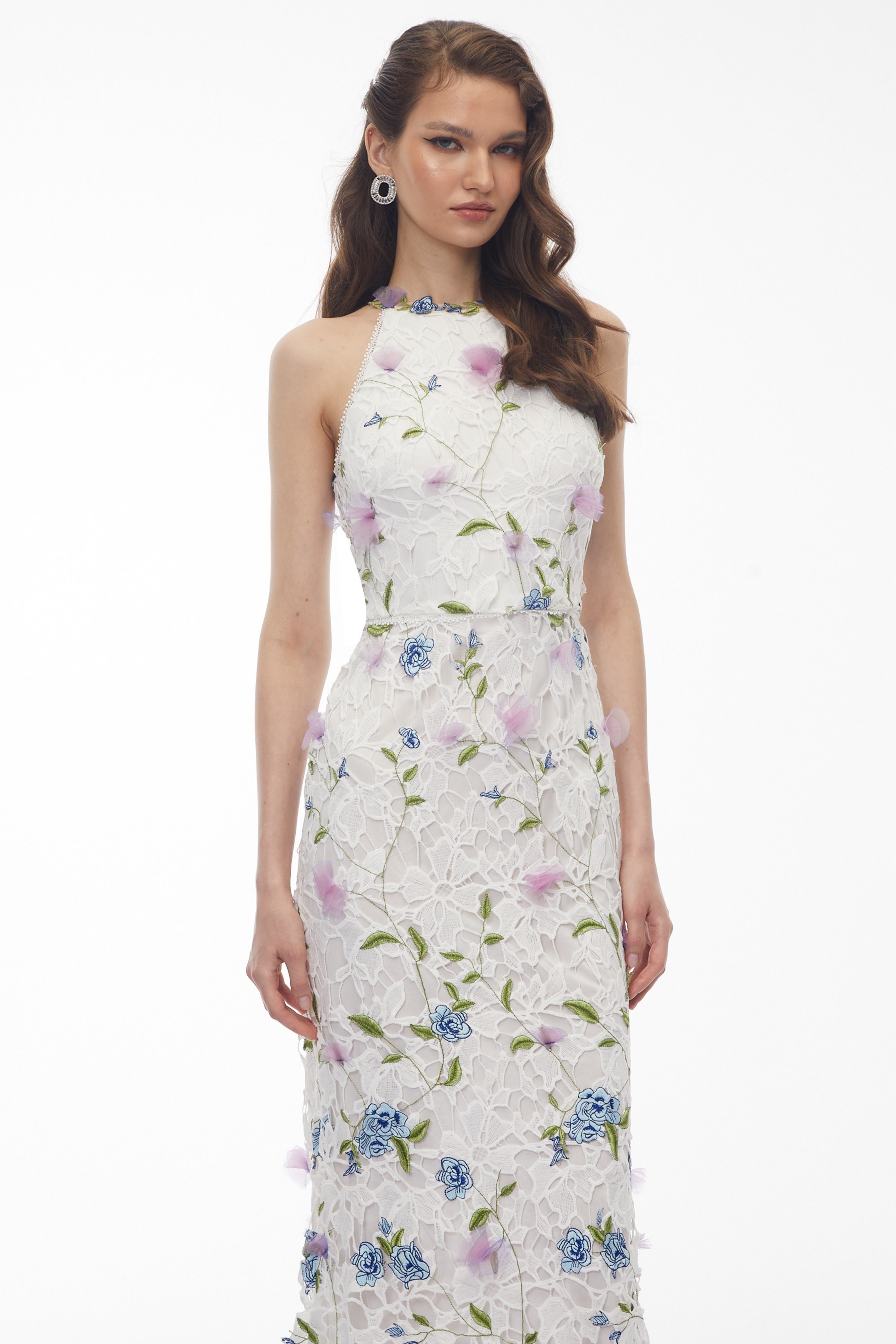 White Floral Maxi Dress