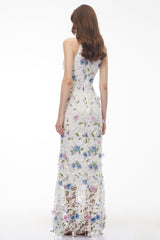 White Floral Maxi Dress