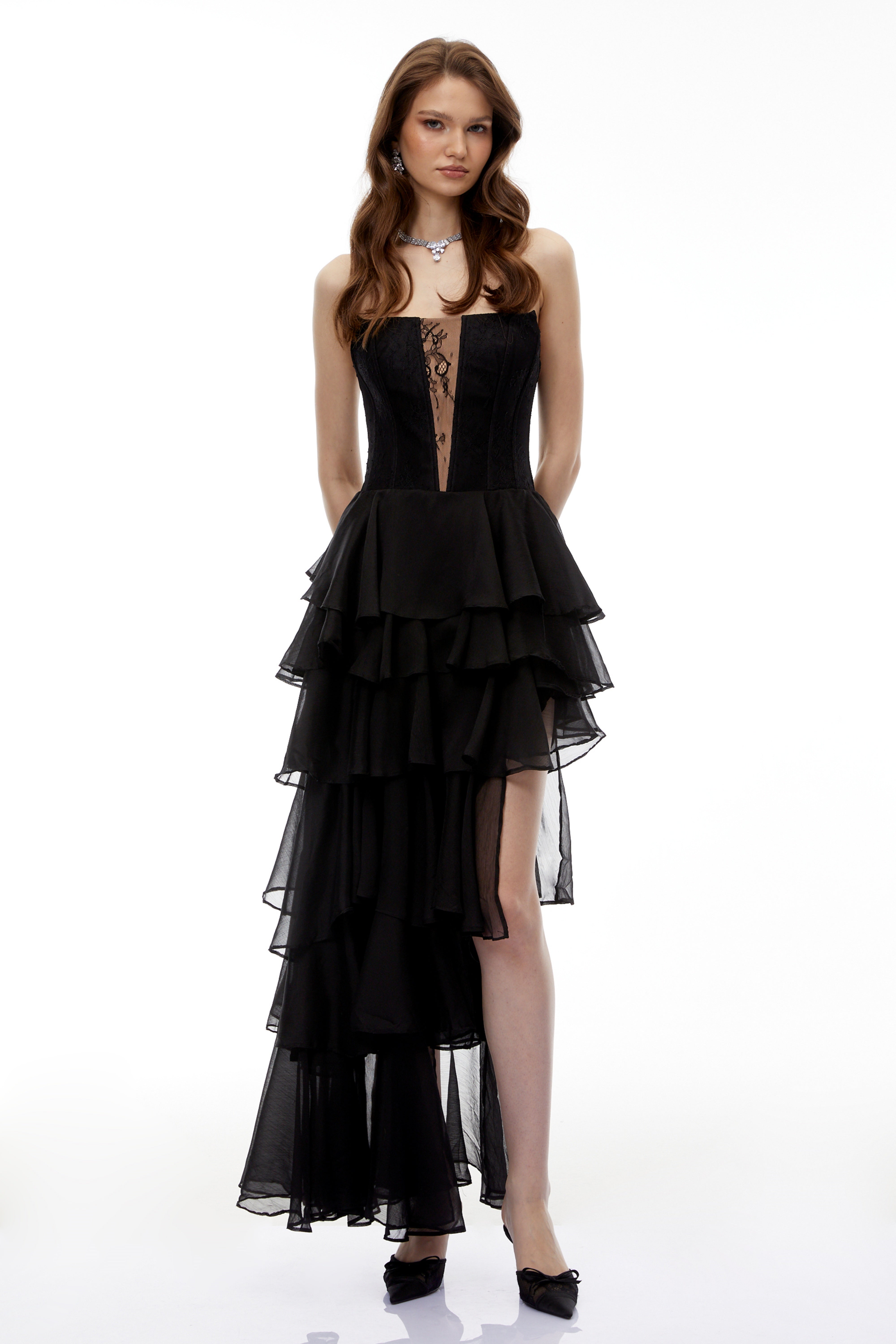 Cut-Out Maxi Dress in Black