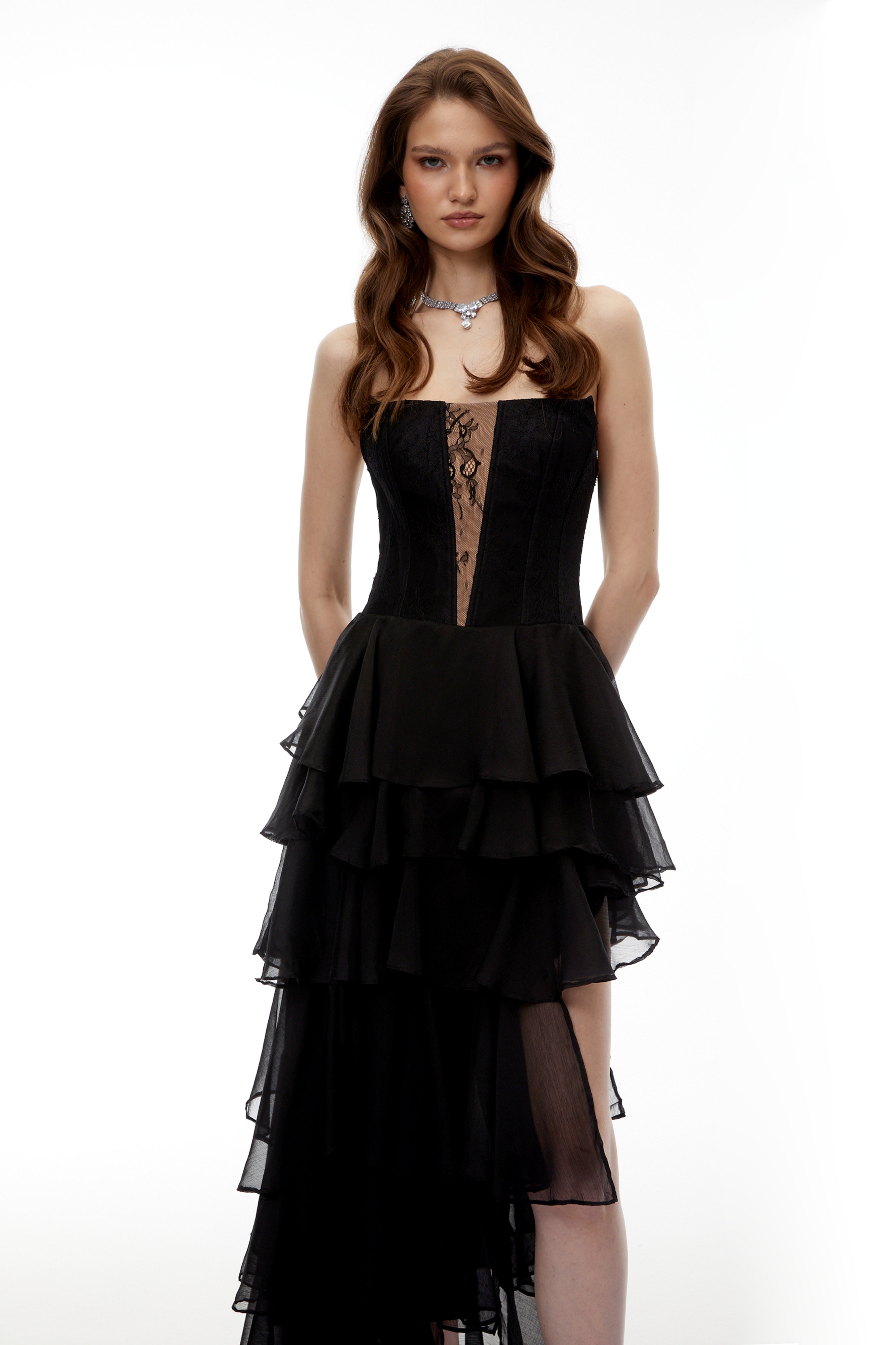 Cut-Out Maxi Dress in Black