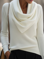 Cowl Neck Long-Sleeve Top
