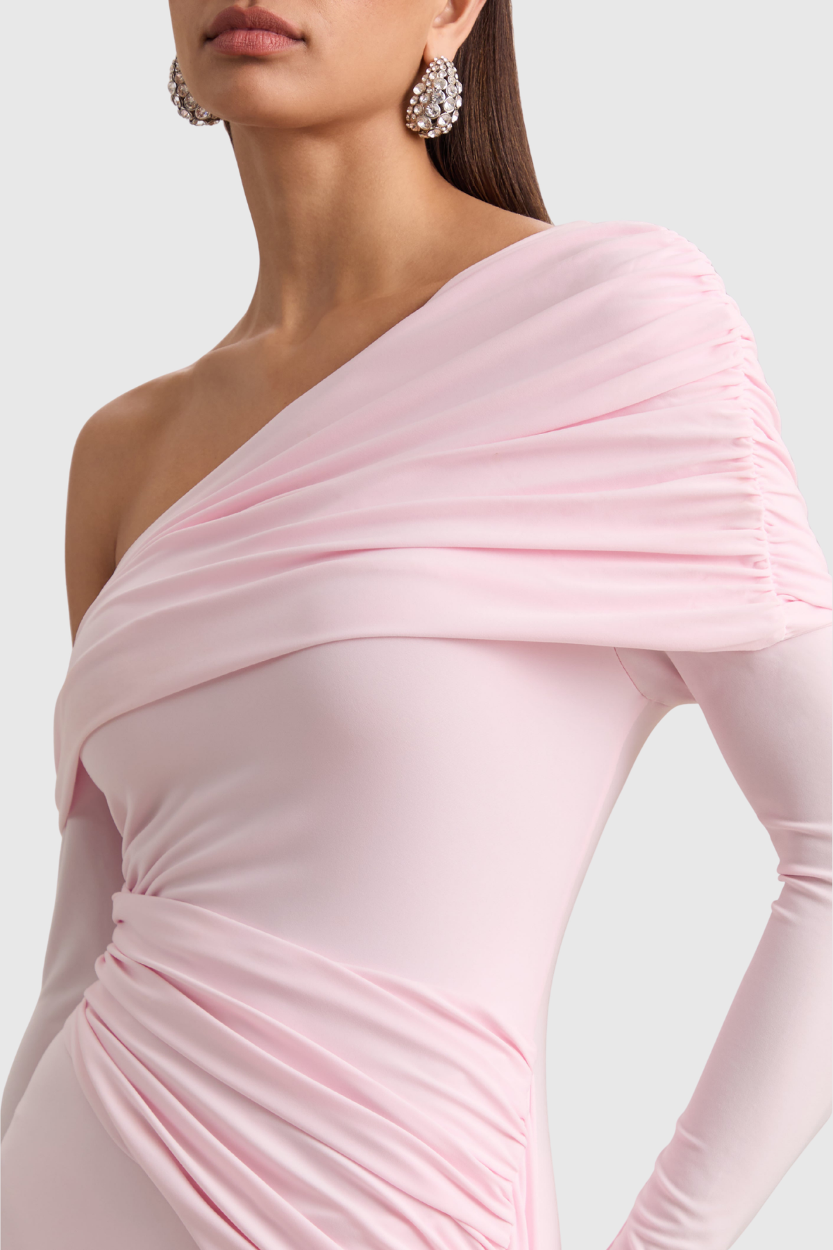Off Shoulder Mini Dress - Pink