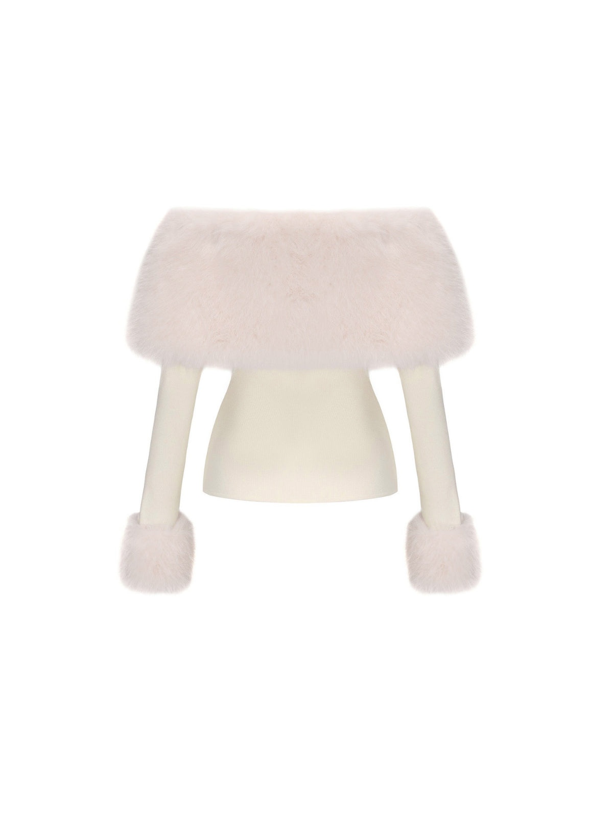 Off Shoulder Furry Skirt Set