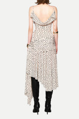 Sleeveless Hem Midi Dress in Apricot