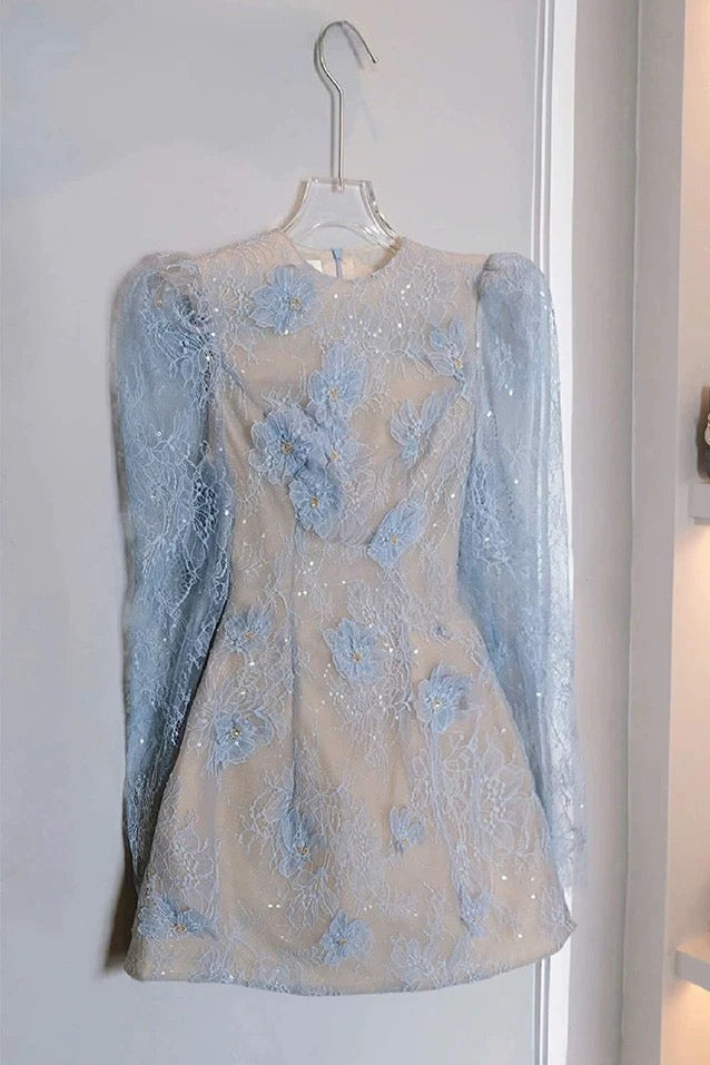 Lace Mini In Blue