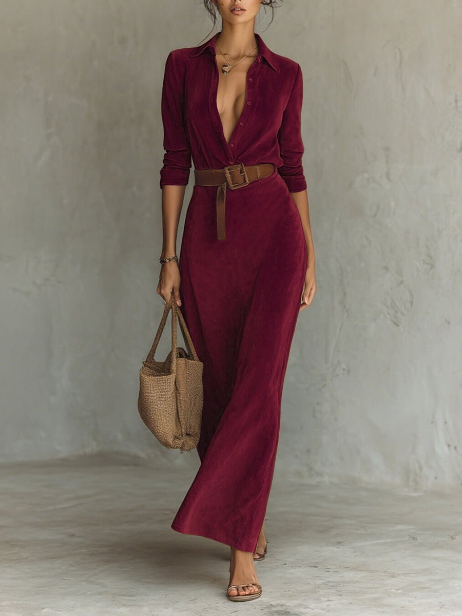 Single-breasted Maxi Dress