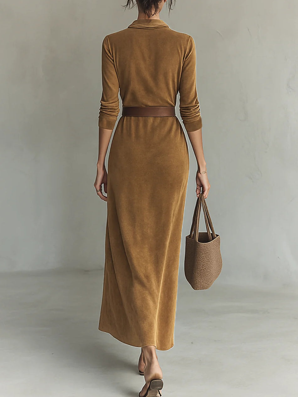 Single-breasted Maxi Dress