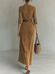 Single-breasted Maxi Dress