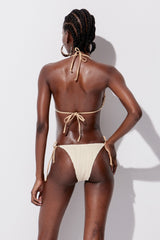 Halter Neck Swimwear In Apricot