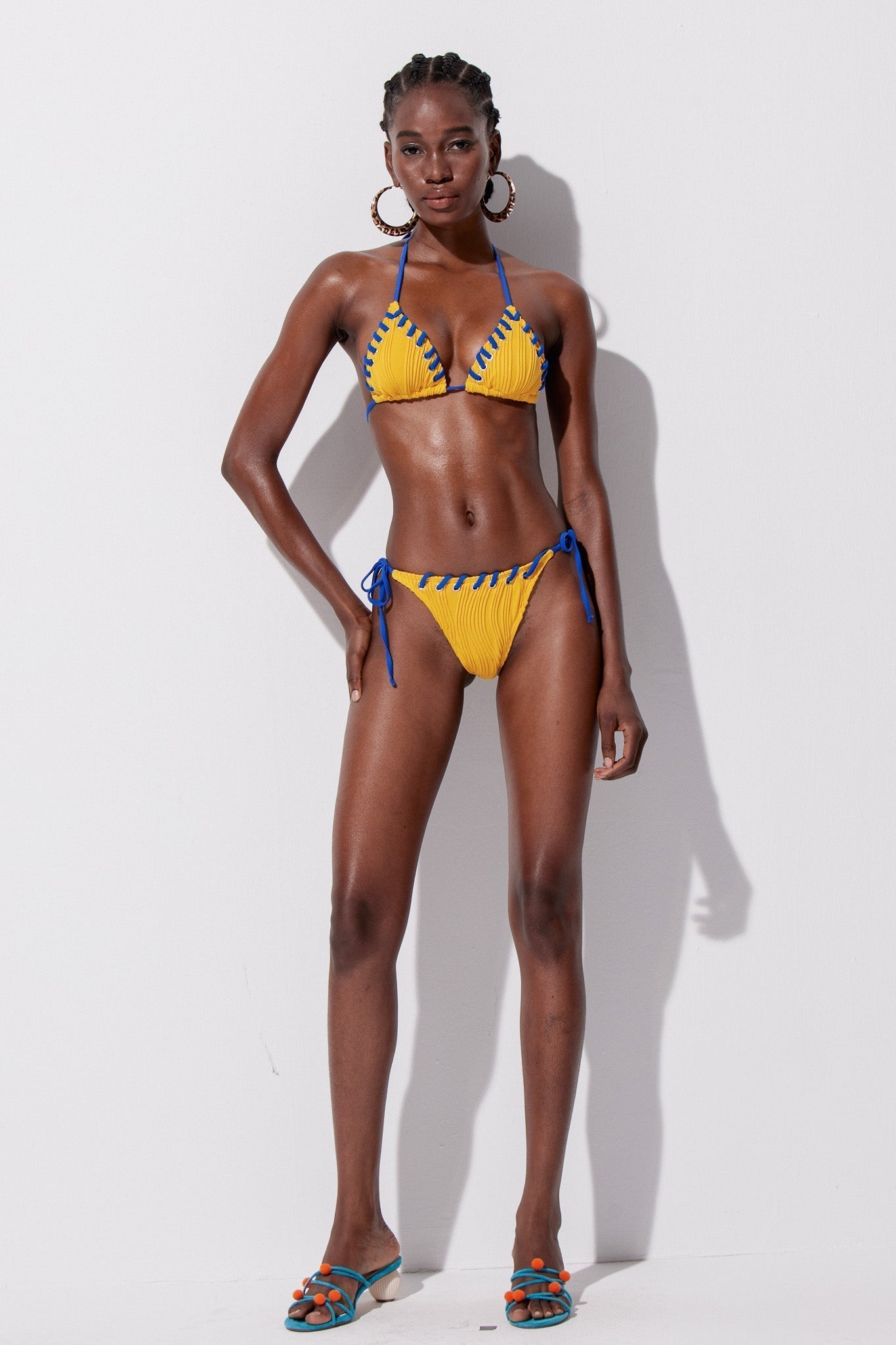 Halter Neck Swimwear In Yellow