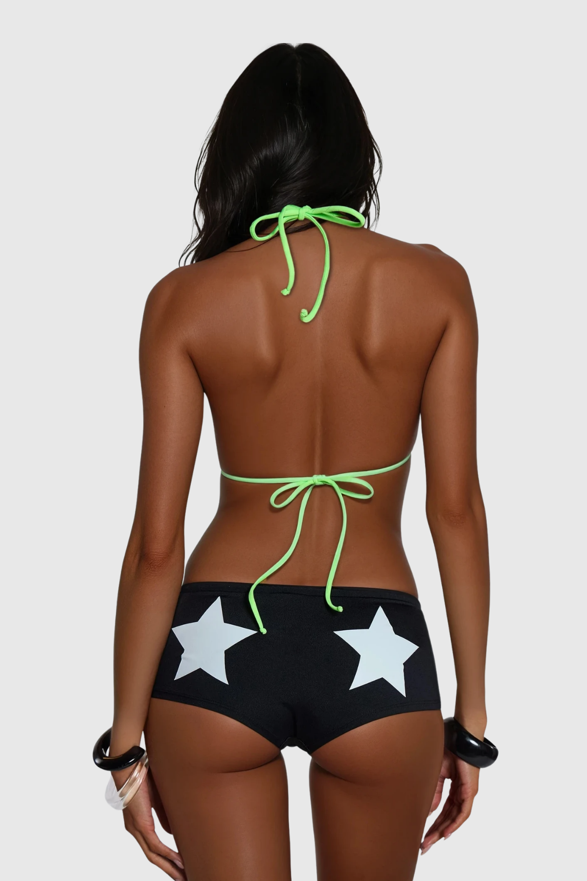 Halter Neck Lace Up Swimwear