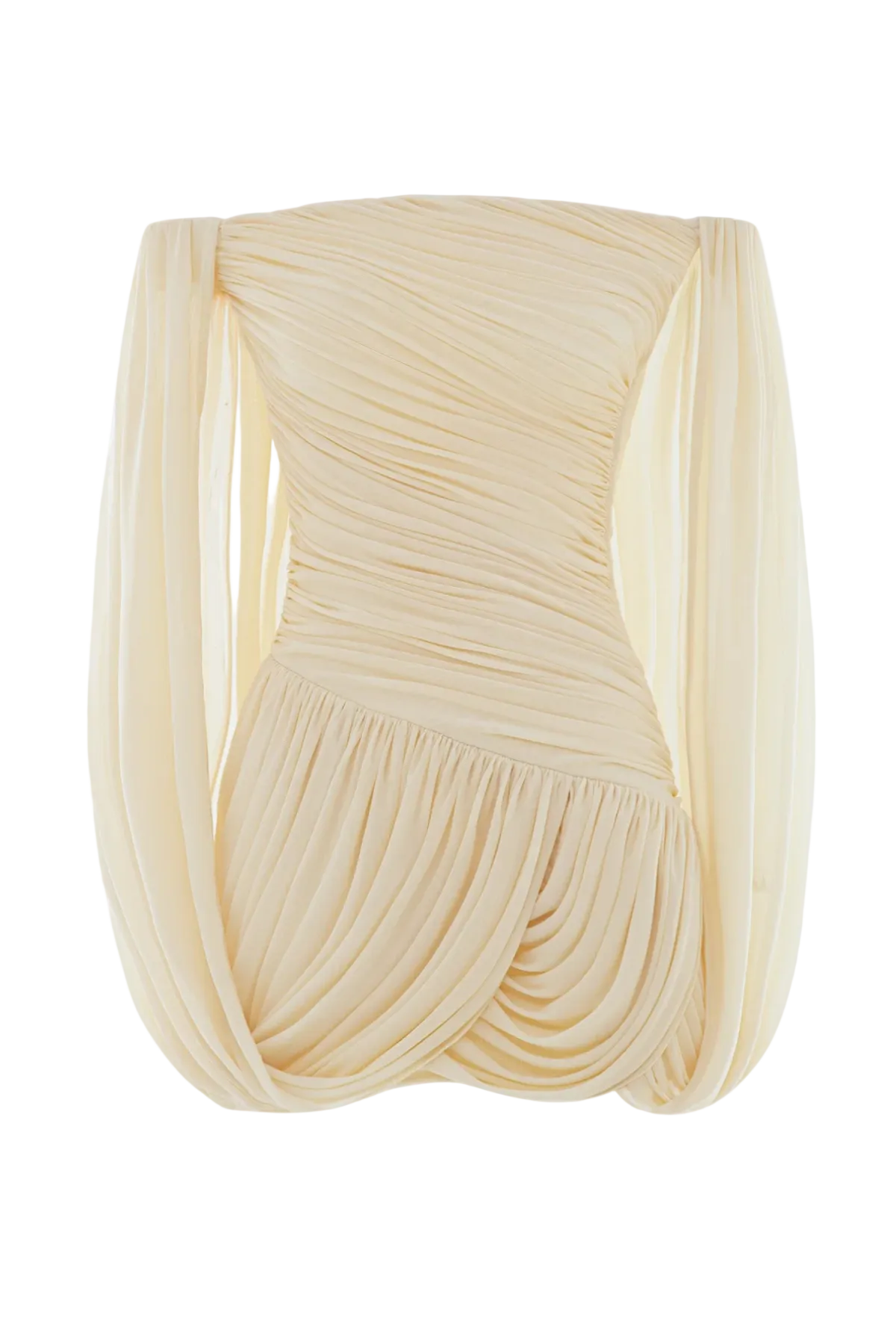 Off Shoulder Mini Dress - Yellow