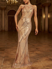 Sequin Chain Prom Dress