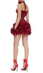 Clegg Red Corset Flower Two-Piece Set - Red
