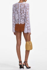 Lace Fluted Sleeve Top