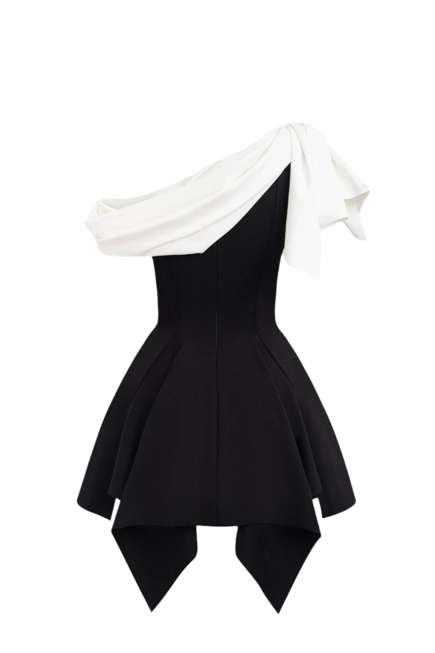 One Shoulder Mini Dress In Black