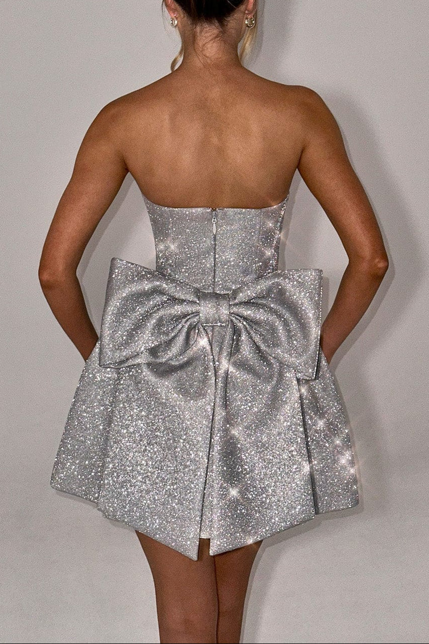 Mini Dress - Silver Sparkle