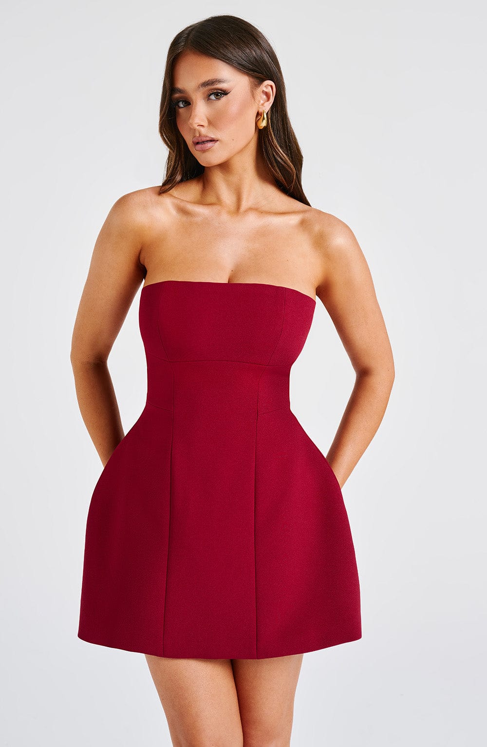 Mini Dress - Wine