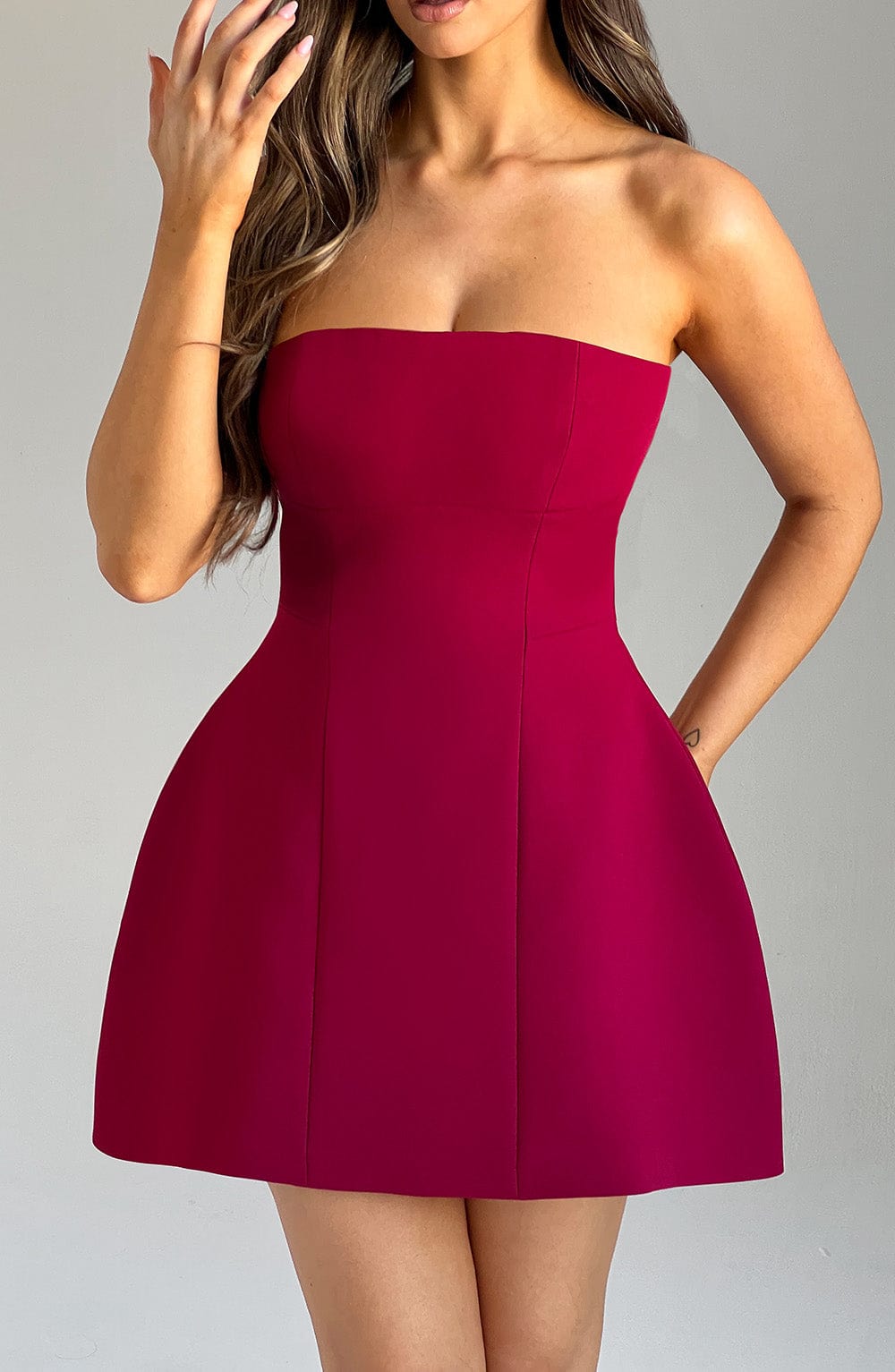 Mini Dress - Wine