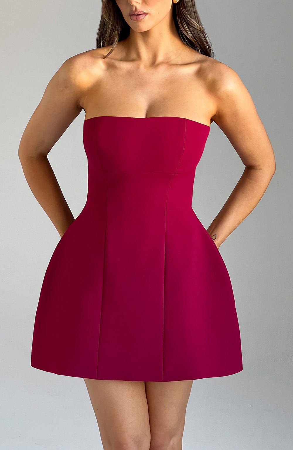 Mini Dress - Wine
