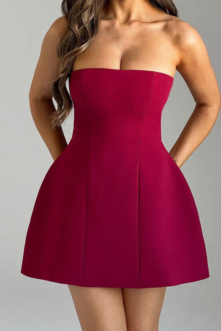 Mini Dress - Wine