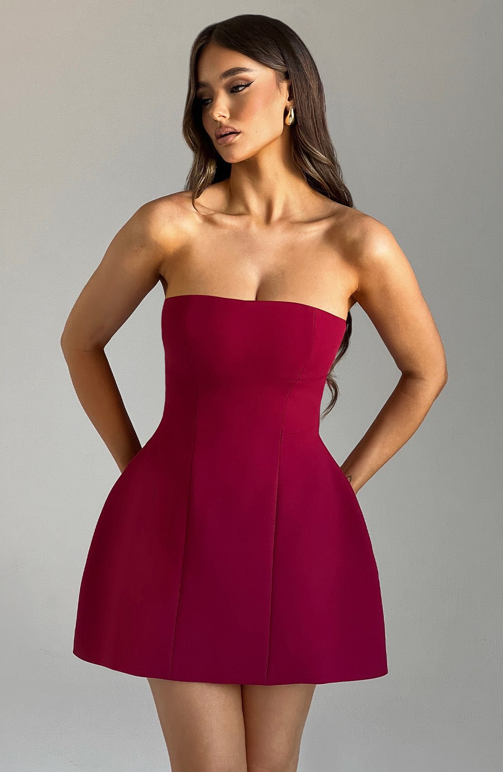 Mini Dress - Wine