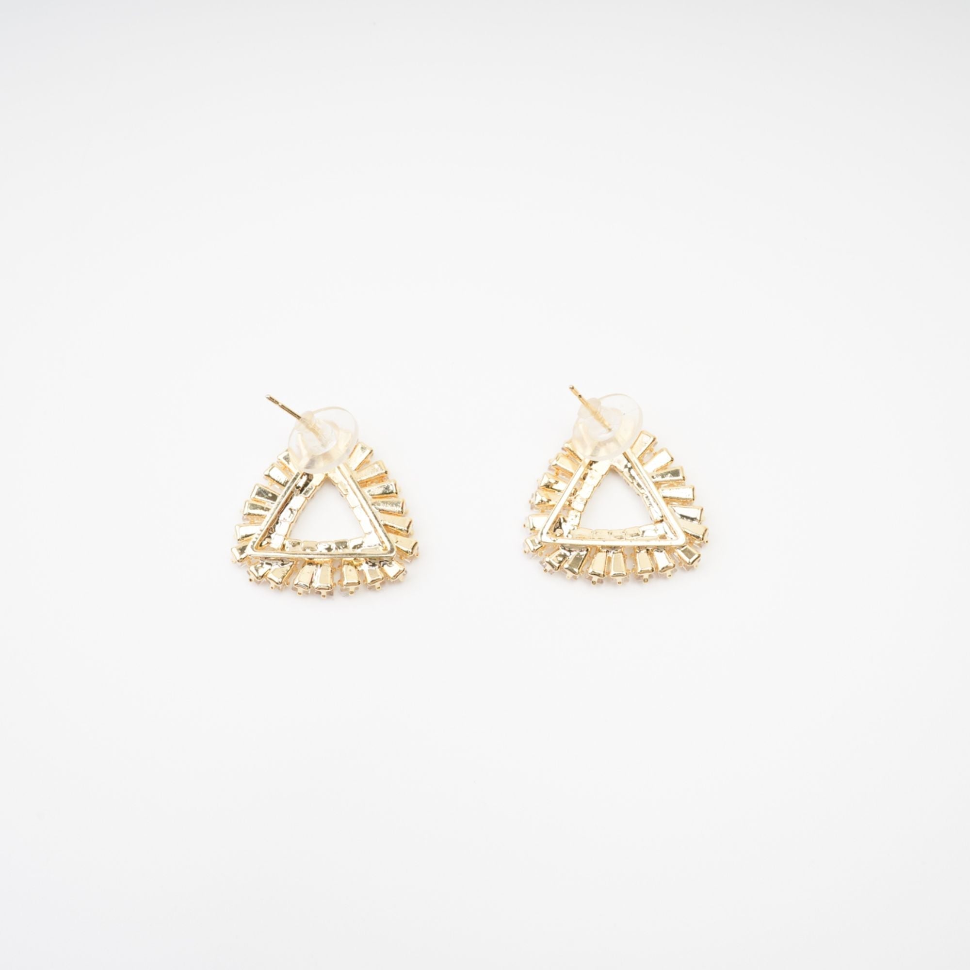 Triangle Crystal-Embellished Earrings