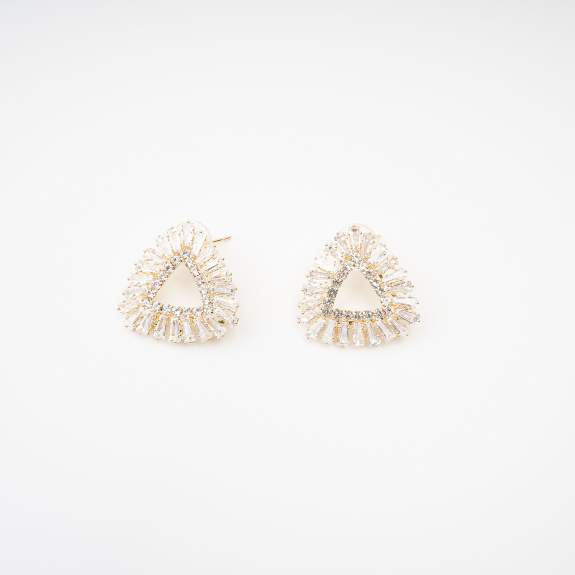 Triangle Crystal-Embellished Earrings
