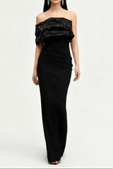 Black Embellished Maxi Dress