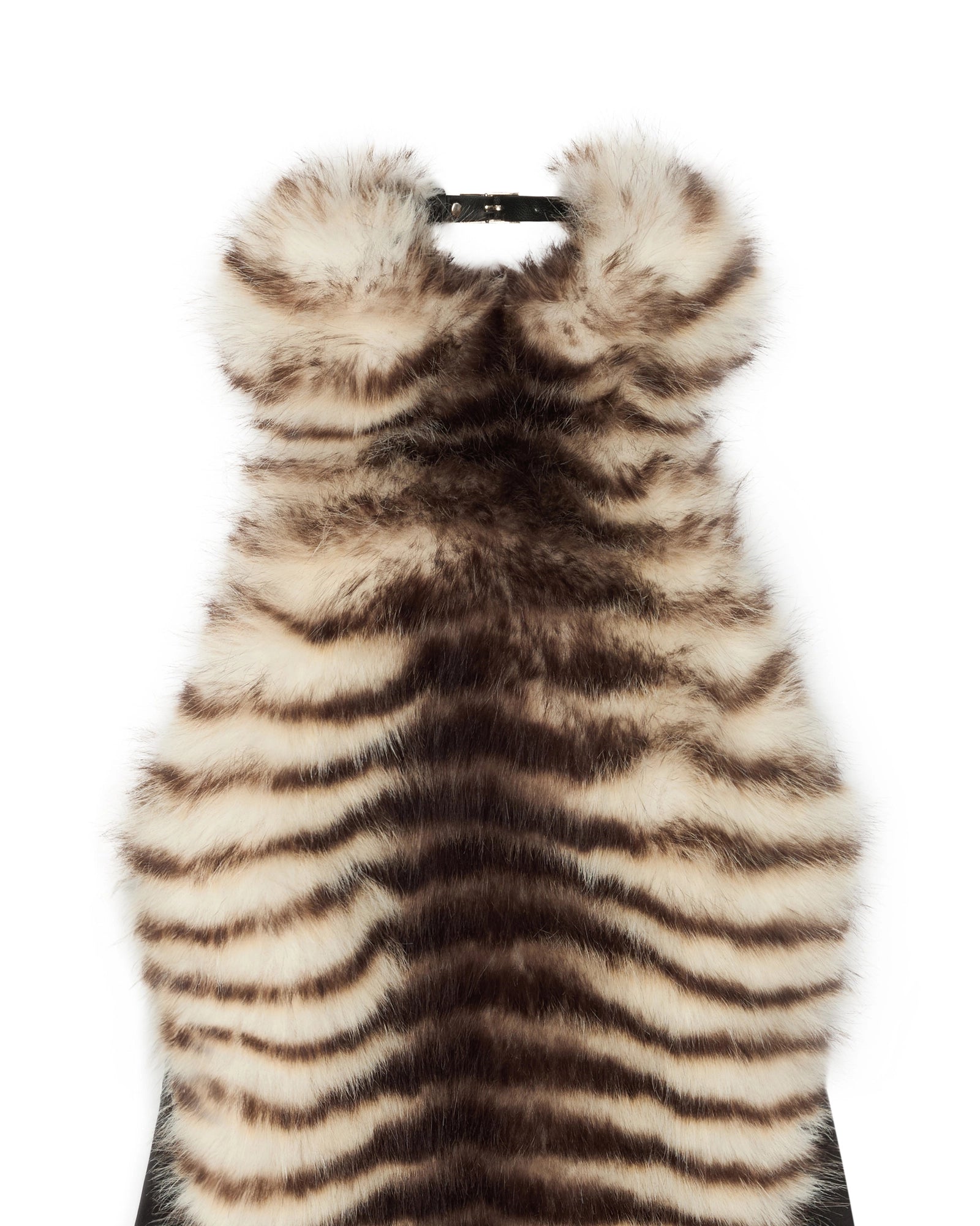 Halter Backless Furry Top