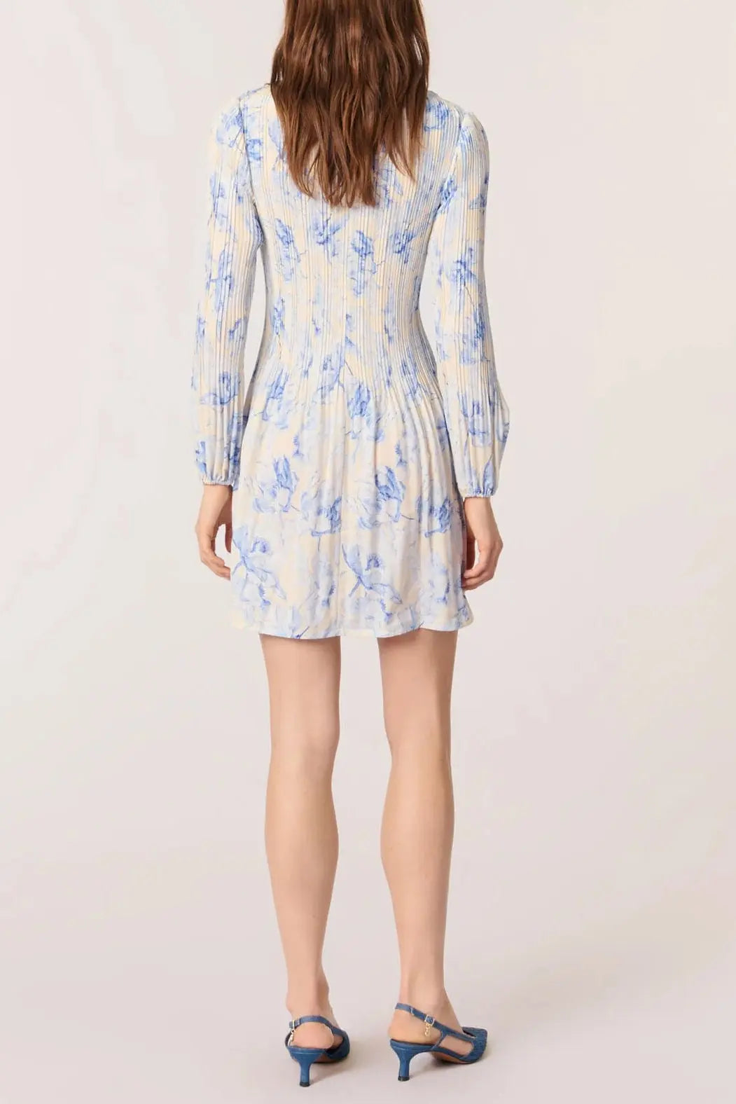 Patterned Mini Dress in Blue
