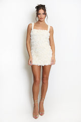 Floral Square Neck Mini Dress