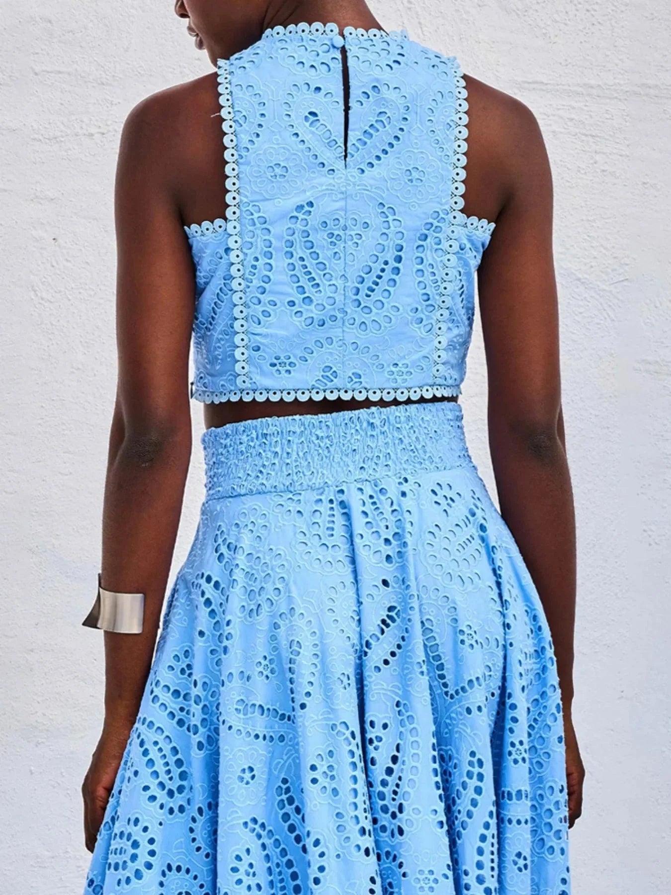 Lace Top and Maxi Skirt Set