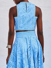 Lace Top and Maxi Skirt Set