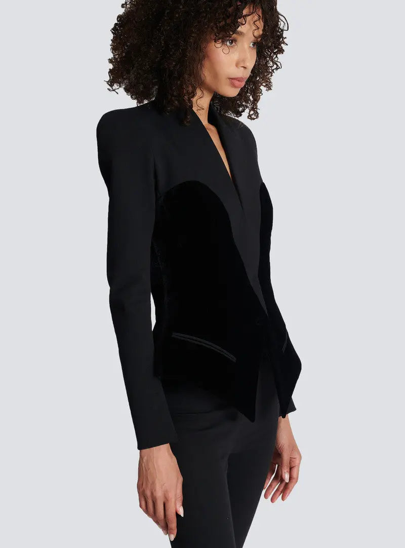 Slim-fitting Bustier Jacket in Black