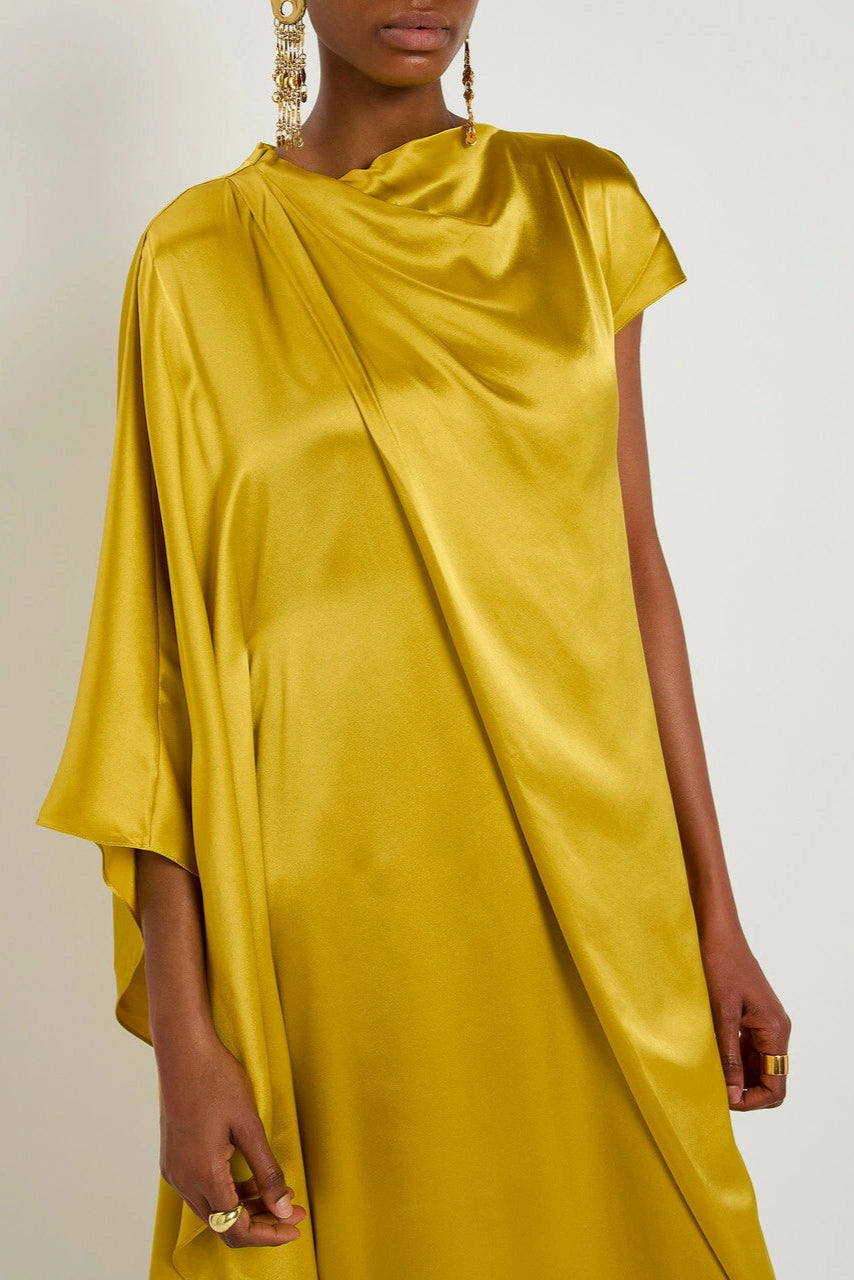 Yellow Silk Maxi Dress