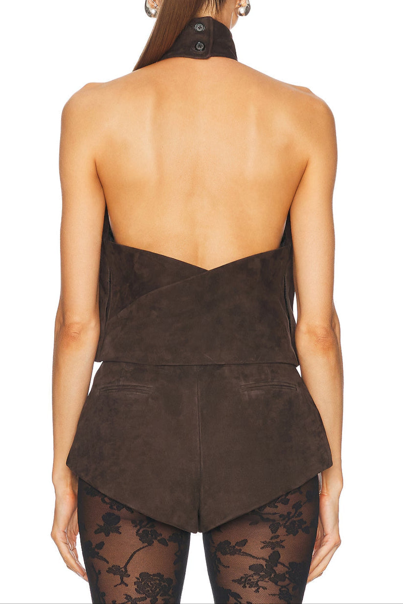 Halter Top in Brown
