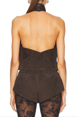 Halter Top in Brown