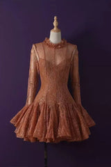 Embroidered long sleeve Mini Dress