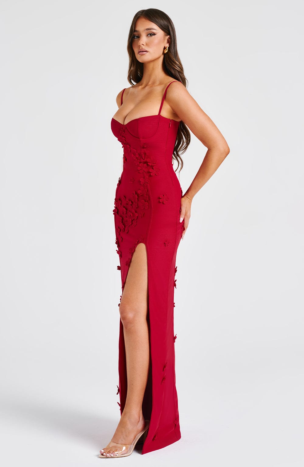 Maxi Dress - Red Lined