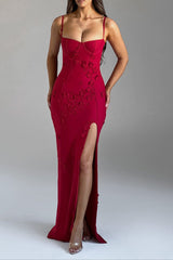Maxi Dress - Red Lined