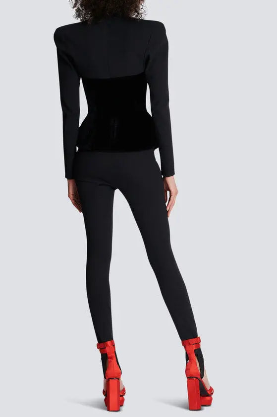 Slim-fitting Bustier Jacket in Black
