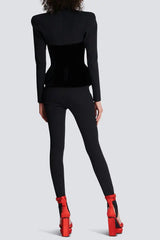 Slim-fitting Bustier Jacket in Black