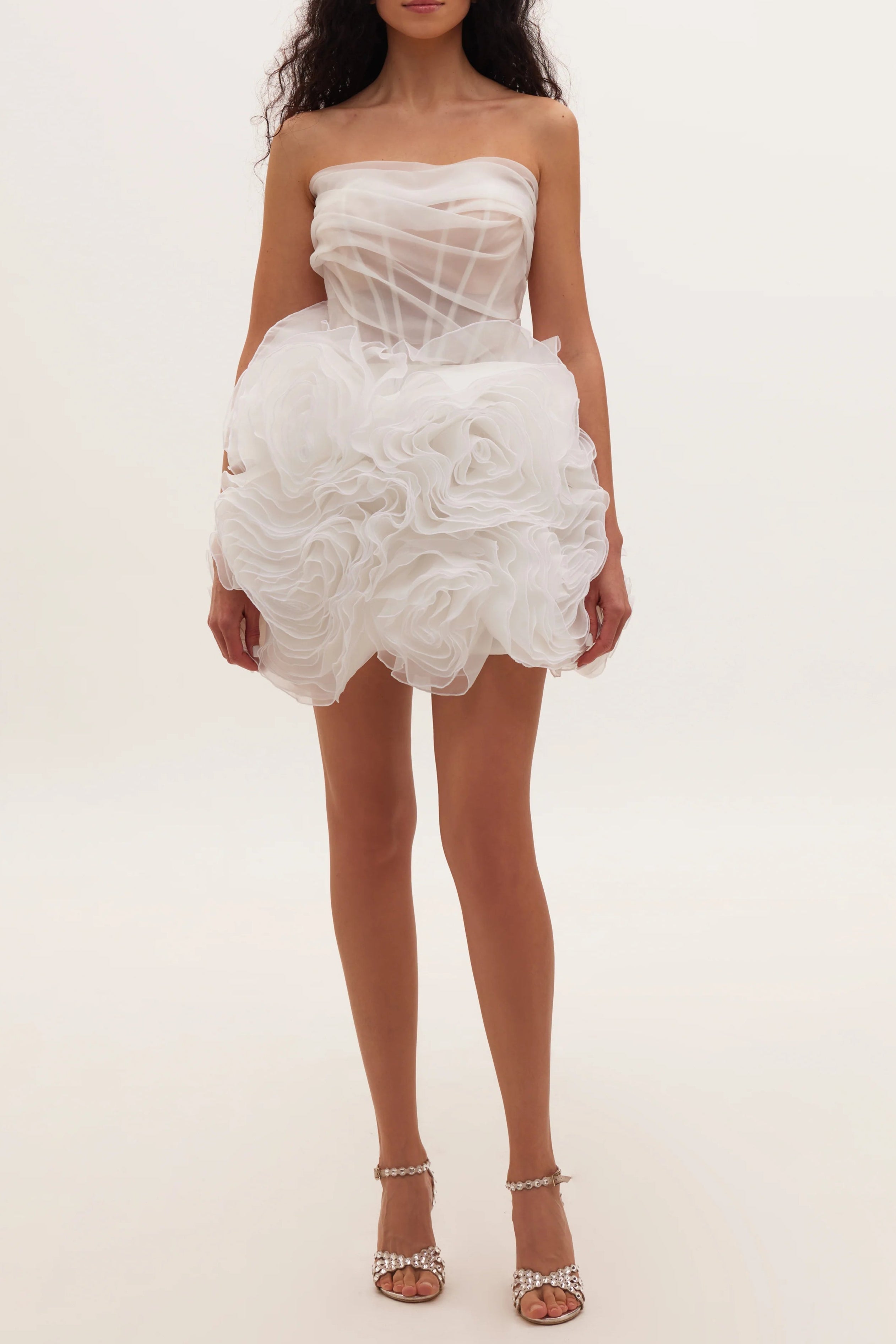 Organza White Mini Dress