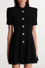 Black Knitted Mini Dress
